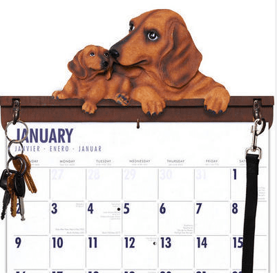 Dachshund Calendar Caddy