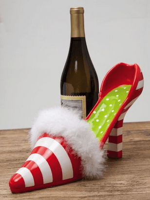 Candy Cane High Heel Bottle Holder