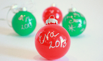 Trim The Tree Glass Ornaments