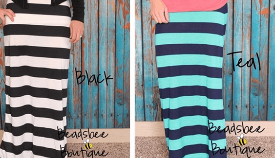 Bold Stripe Maxi Skirt  4 Options