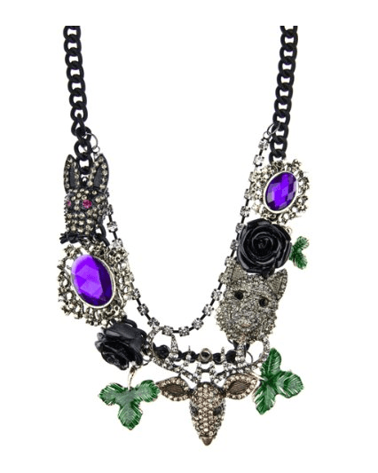 Zarah s Dark Fantasy Style Statement Necklace Chain Necklaces Jewelry