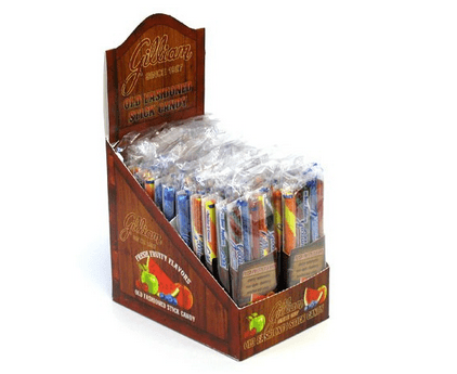 Fruity Flavored Candy Sticks 2.5 oz pack box of 24 OldTimeCandy.com