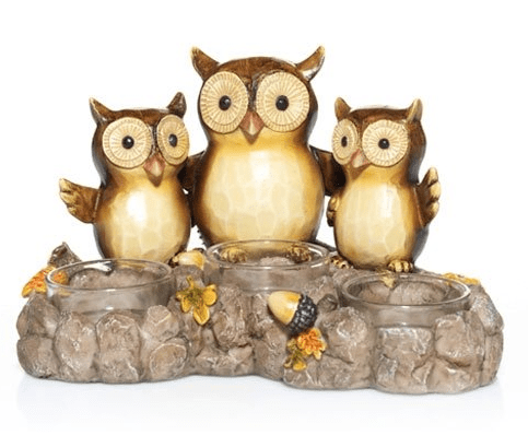 Yankee Candle Give a Hoot Triple Owl Tea Light Holder