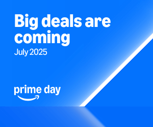 a blue background with white text for amazon prime days